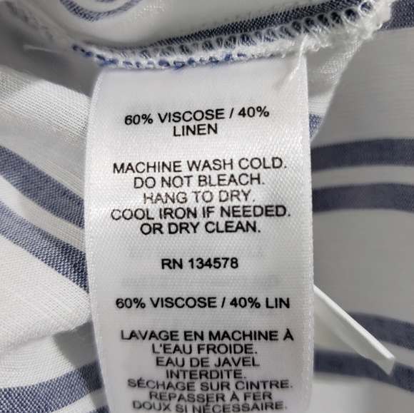 VINEYARD VINES LIGHTWEIGHT TUNIC BLOUSE STRIPED - Picture 8 of 10